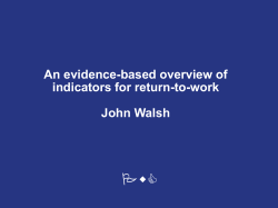 An evidence-based overview of indicators for return-to-work