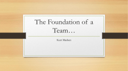 The Foundation of a Team