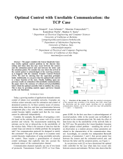 Optimal Control with Unreliable Communication: the TCP Case