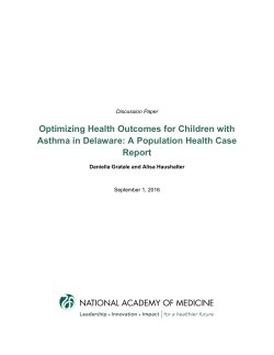 Optimizing Health Outcomes for Children with Asthma in Delaware