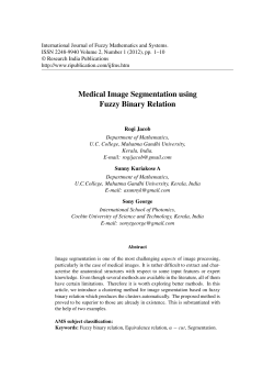Medical Image Segmentation using Fuzzy Binary Relation
