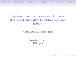 Optimal insurance for catastrophic risks: theory and application to