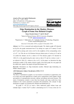 Edge Domination in the Shadow Distance Graph of Some Star