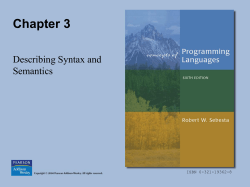 語法Syntax 語義Semantics 語用Pragmatics（編譯指示）