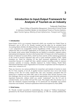 Introduction to Input-Output Framework for Analysis of