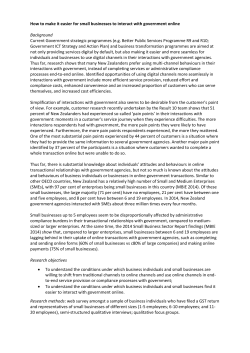 How to make it easier for small businesses to interact with