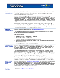 Financial Soccer Fact Sheet