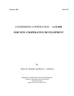 considering cooperation: a guide for new cooperative development