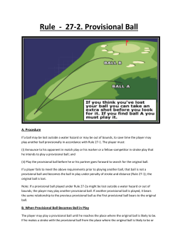 Rule - 27-2. Provisional Ball