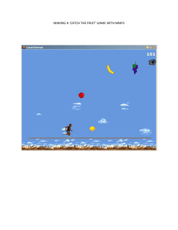 MAKING A `CATCH THE FRUIT` GAME WITH MMFS