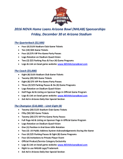 Sponsorship Packet - NOVA&reg; Home Loans Arizona Bowl