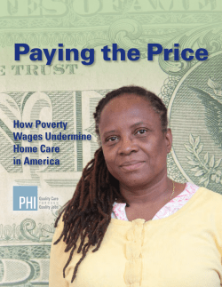 Paying the Price - Paraprofessional Healthcare Institute