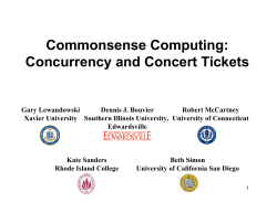 Concurrency and Concert Tickets