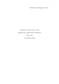 The Influence of Video Games on Youth