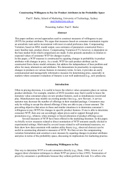 Construction of Willingness to Pay in the Probability Space