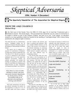 2006 issue 4 - Association for Skeptical Enquiry