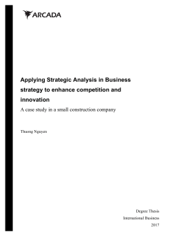Applying Strategic Analysis in Business strategy to