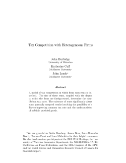 Tax Competition with Heterogeneous Firms
