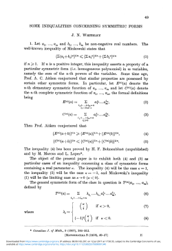 Some inequalities concerning symmetric forms