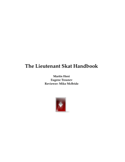 The Lieutenant Skat Handbook - KDE Documentation