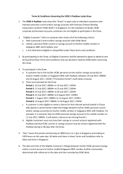 the &ldquo;Draw&rdquo; - OCBC Bank