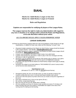 Sharks Ice Adult Hockey League at San Jose Sharks Ice Adult