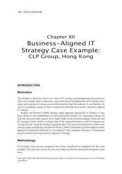 Business-Aligned IT Strategy Case Example
