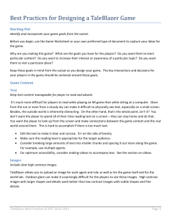 Best Practices for Designing a TaleBlazer Game