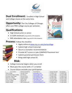 DE Permission Forms - City Colleges of Chicago