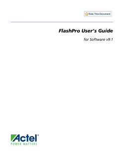 FlashPro v9.1 User`s Guide