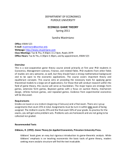 Game Theory - Purdue University