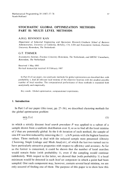 Stochastic global optimization methods part II: Multi - TOL