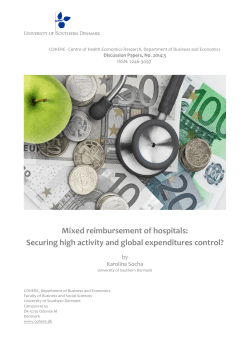 Mixed reimbursement of hospitals: Securing high activity and