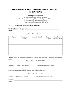 Notes - Mrs. Davis` Math Classes