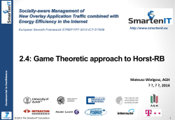 2.4: Game Theoretic approach to energy efficiency