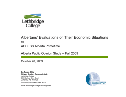 Albertans` Evaluations of Their Economic Situations