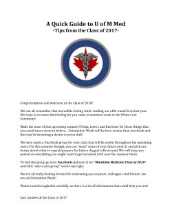 Faculties at Brodie - University of Manitoba