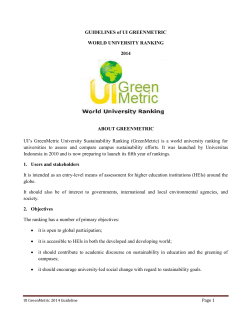 GUIDELINES of UI GREENMETRIC
