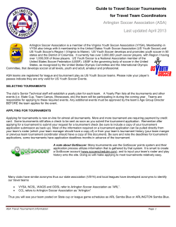 Guide to Travel Soccer Tournaments for Travel Team Coordinators
