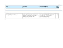 Game Description Rules for Missing Player Score Posted