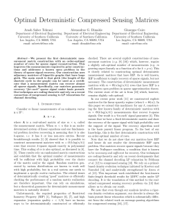 Optimal Deterministic Compressed Sensing Matrices