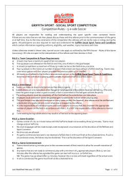 5-a-side Sport Specific Rules