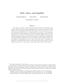 Debt, Taxes, and Liquidity