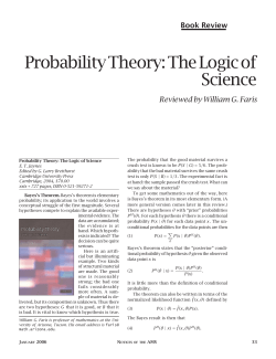 Book Review: Probability Theory: The Logic of Science, Volume 53