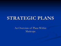 strategic plans - Paradise Valley Community College