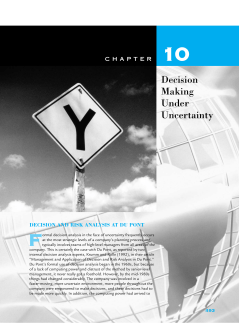 Decision Making Under Uncertainty