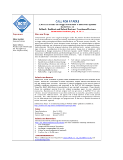 a special issue of ACM TODAES