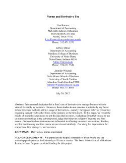 Norms and Derivative Use