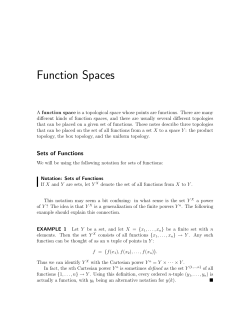 Function Spaces