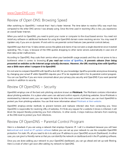 FREE Review of Open DNS: Browsing Speed After switching to